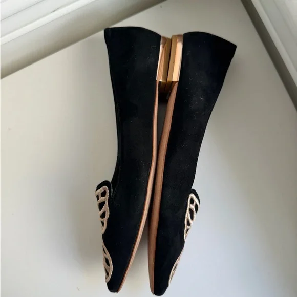 Sophia Webster Black and Cream Butterfly Loafers - Picture 8 of 8